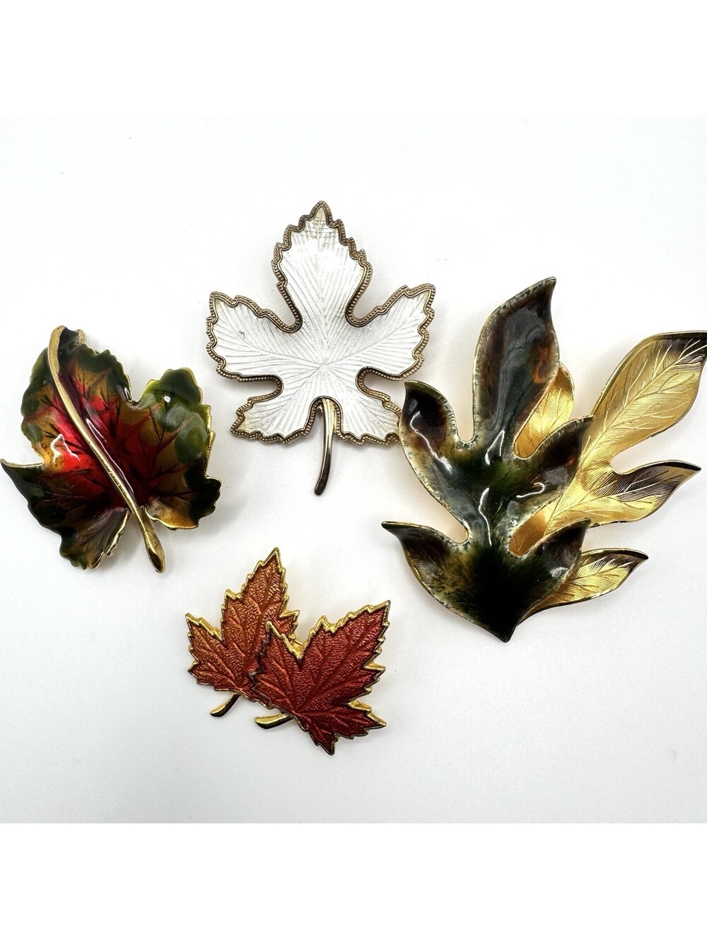 Fall Autumn Enamel Leaf Brooch Lot 4 Pc Vintage To Now [COPY] [COPY]